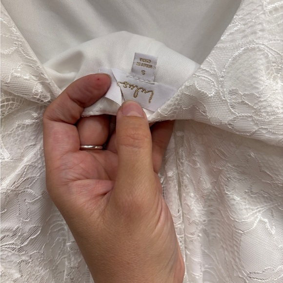 NWOT Lulus‎ Eternal Happiness White Lace Square Neck Mermaid Maxi Dress - Picture 6 of 9